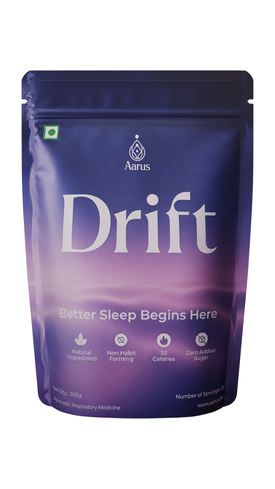 Aarus Drift supplement pouches